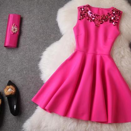 Red/Pink/Black Short Summer Dresses..
