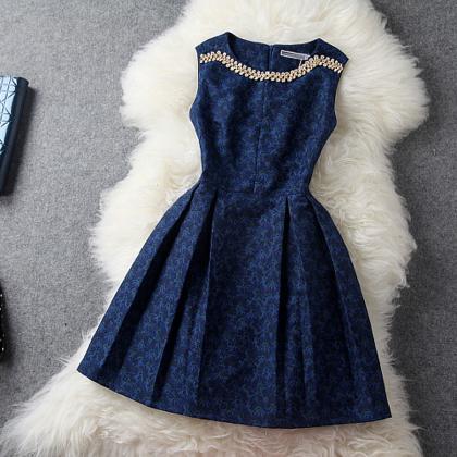 2015 New Style Short Blue Prom Dres..