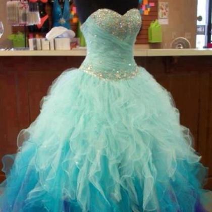 Custom Made Sweetheart Neckline Ball Gown Prom..