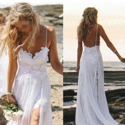 Custom Made A Line Backless Lace Wedding Dresses, Dresses For Wedding Dresses, Wedding Gowns