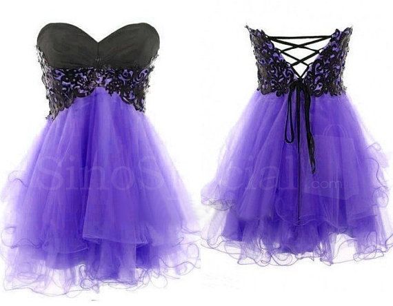 Lace Ball Gown Sweetheart Mini Prom Dress/homecoming Dress/graduation Dress/formal Dress