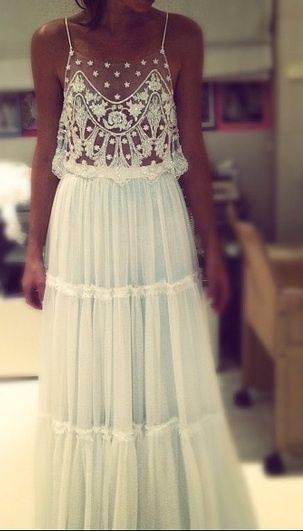 Custom Made A Line Round Neck Lace Wedding Dresses, White Lace Prom Dresses