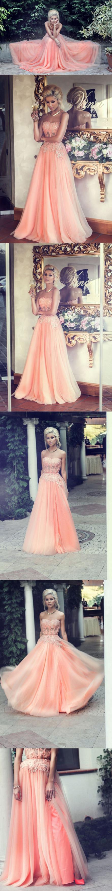 Custom Made A Line Floor Length Long Prom Dresses, Formal Dresses ...