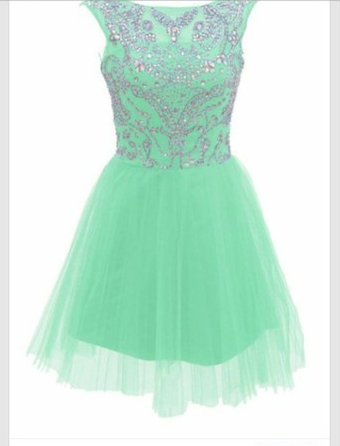 Custom Made Round Neck Mint Green Short Prom Dresses, Short Graduation  Dresses on Luulla