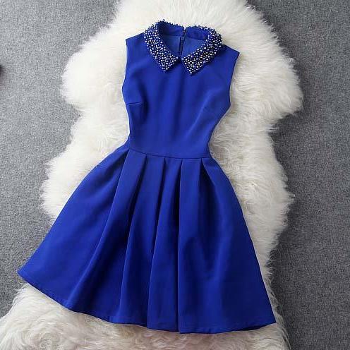 Short Royal Blue Dresses W..