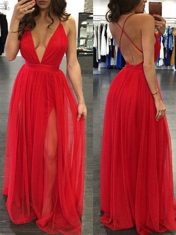 V-Neck Backless Dress